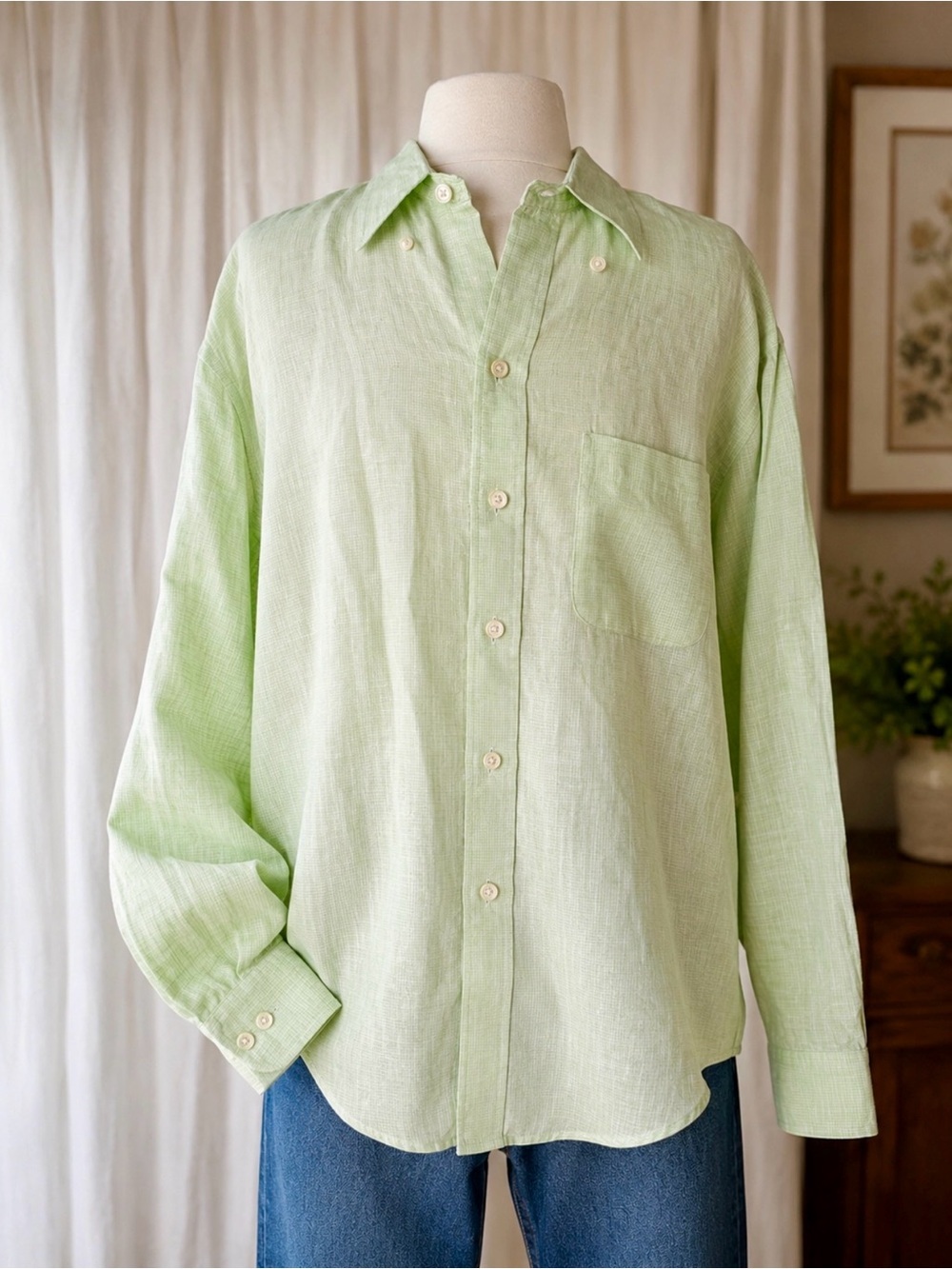 Brooks Brothers Light Green Casual Button-Down Shirt